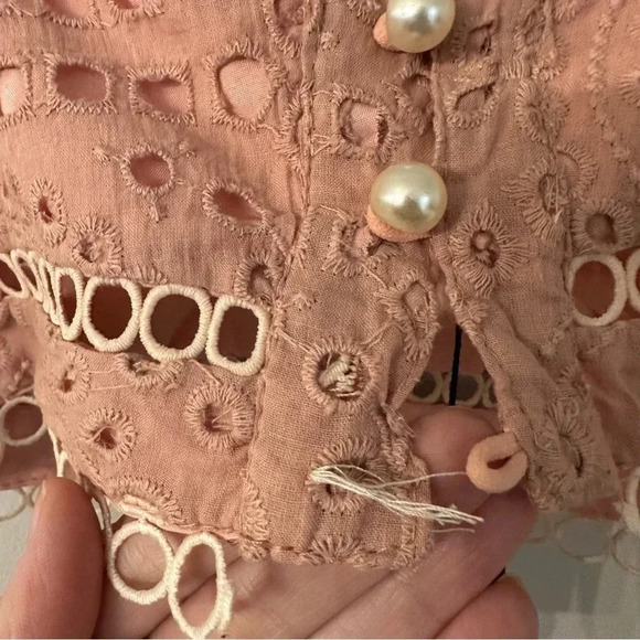 Storets Women's Pink Spaghetti Strap Carol Punched Bustler Top Size S NWT - Picture 8 of 8